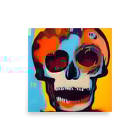 Abstract Expressionism Skull 002 Print