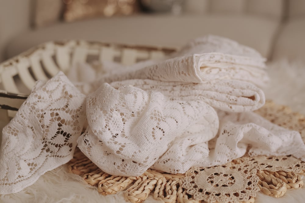 Image of white vintage lace layer