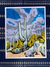 West Side Saguaro Sky Art Print
