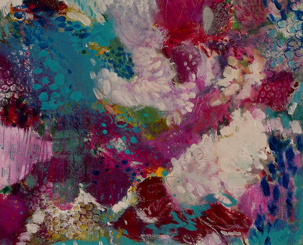 Image of PAINT WITHOUT RESTRAINT! 2 DAY WORKSHOP- Paint an Abstract Floral - March 4th & 5th  2024