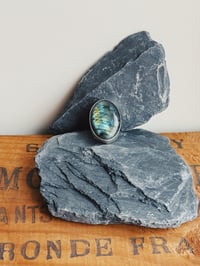 Image 4 of oval labradorite stone ring