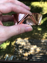 Image of Foldformed copper gingko leaf cuff