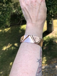 Image of Foldformed copper gingko leaf cuff