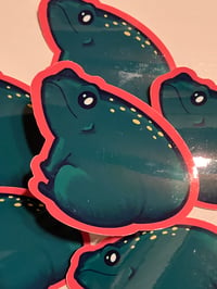 Image 1 of Thicc Frog Vinyl Sticker