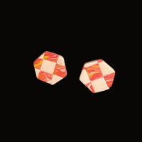 Image 1 of groovy checkered studs