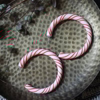 Image 1 of chunky peppermint hoops