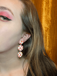 Image 2 of groovy checkered dangles