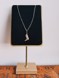 Image 1 of 14k solid gold cowboy boot necklace