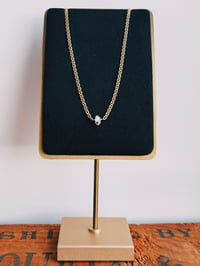 Image 1 of 14k solid gold herkimer diamond necklace