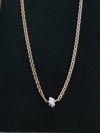 Image 2 of 14k solid gold herkimer diamond necklace