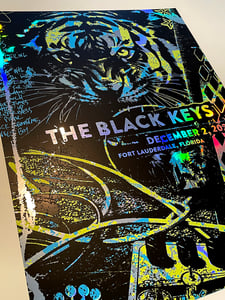 Image of The Black Keys Tiger Rainbow Foil Ft Lauderdale FL