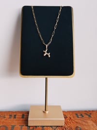 14k solid gold toy poodle necklace
