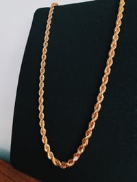 Image 2 of 14k solid gold wheat chain