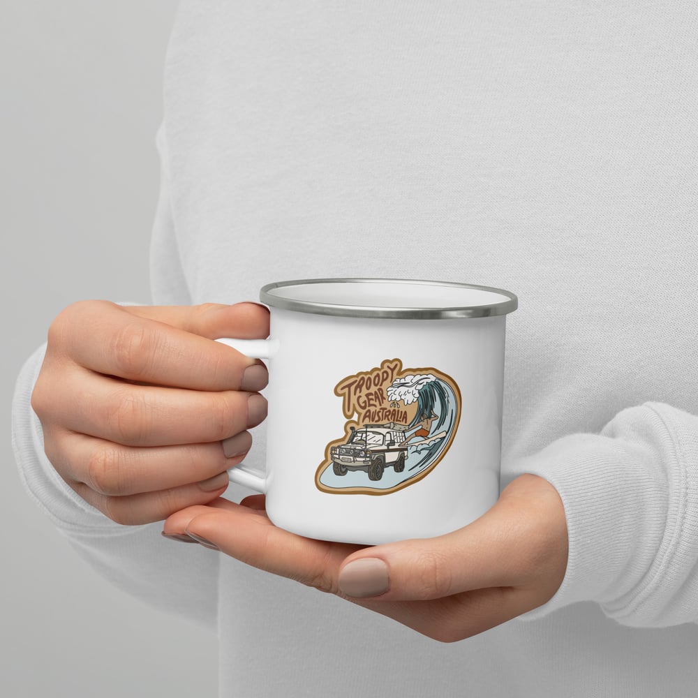 Image of Troopy Gear Australia Surfer Enamel Mug