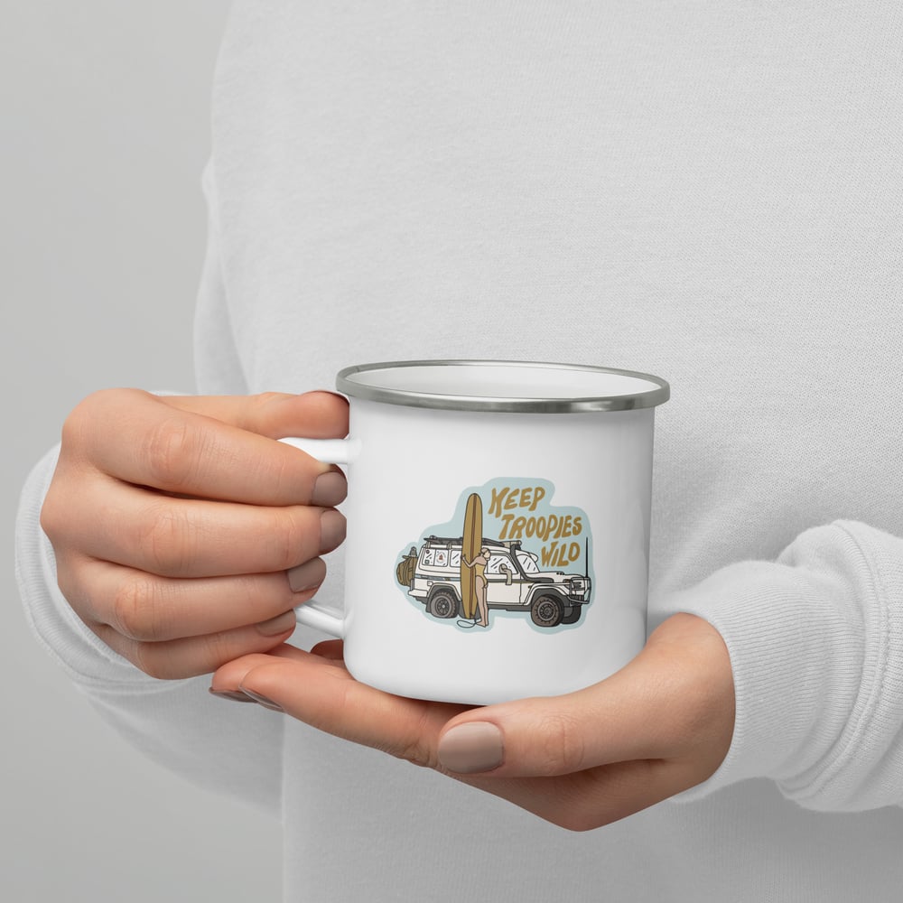 Image of Keep Troopies Wild Enamel Mug