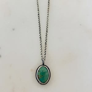 Image of American Turquoise & Sterling Silver Necklace