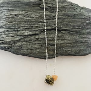 Image of Pyrite & Coral Necklace
