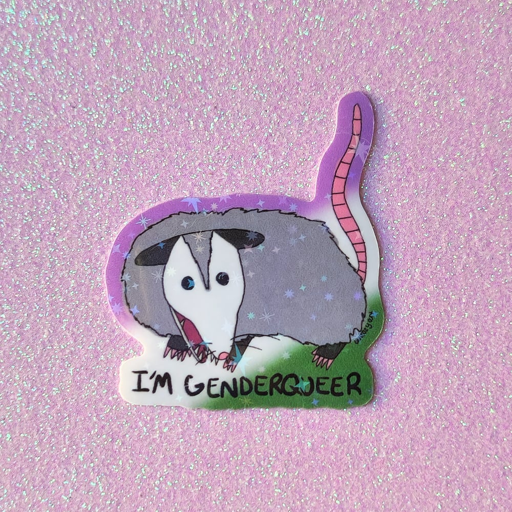 Image of Genderqueer Possum sticker