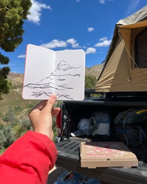 18 Road Camp - Fruita, Colorado [Field Notes Plein Air Drawing]