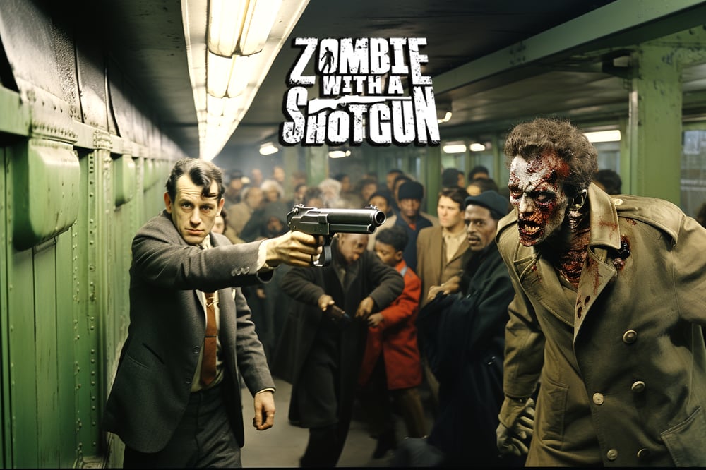 Image of Zombie with a Shotgun Train Attack #4