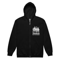 Image 1 of ABSU - BARATHRUM V.I.T.R.I.O.L. WHITE - ZIP HOODIE (BLACK, DARK HEATHER)