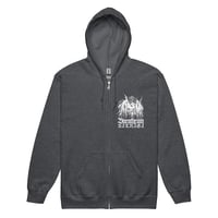 Image 3 of ABSU - BARATHRUM V.I.T.R.I.O.L. WHITE - ZIP HOODIE (BLACK, DARK HEATHER)