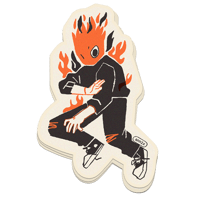 Aries Flame Sticker
