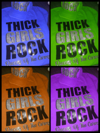 Image 1 of THICK GIRLS ROCK - QUEENS OF THE CURVES CUSTOM TSHIRT/HAT SET