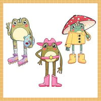 Image 3 of Frog Fashion Sticker Pack