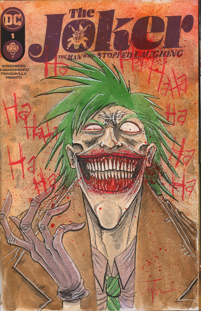 Image of JOKER #1 PAINTED SKETCH COVER
