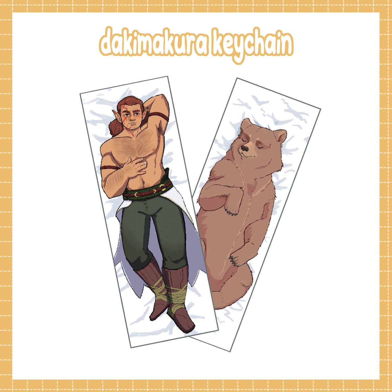 Image of BG3 - Halsin dakimakura keychain 