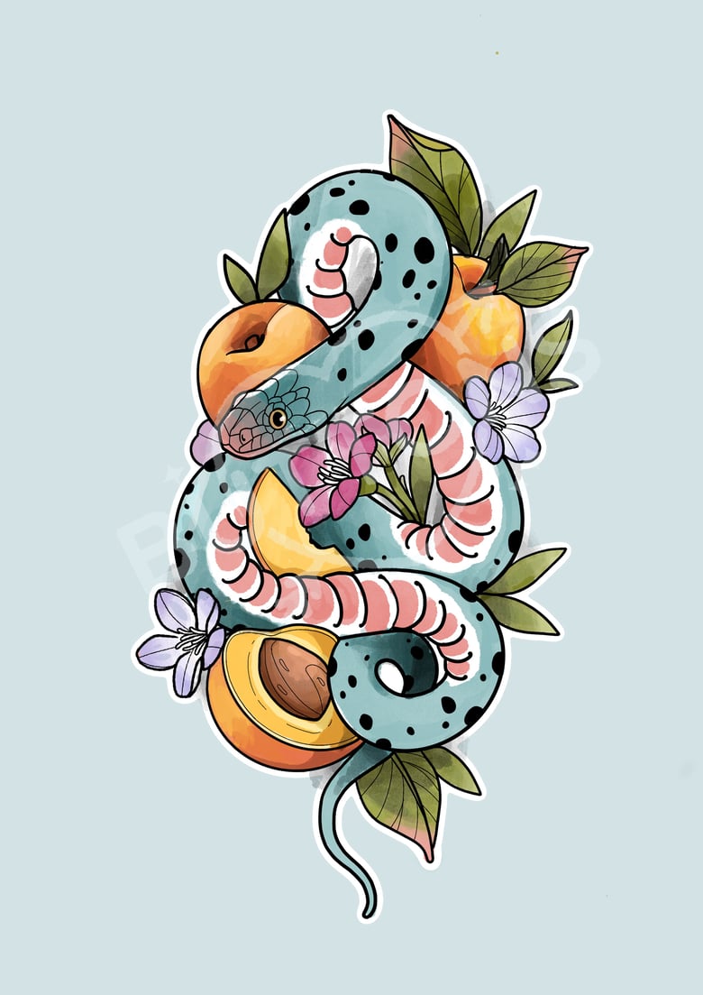 Image of Fruit Snake Print 