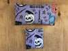 Purple Edgar Allen Poe Cat Skull Peace Pillow Set