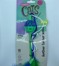 Image 1 of Feather teaser wand cat toy 