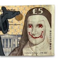 Image 3 of HAND PAINTED OLD IRISH £5 PAPER NOTE