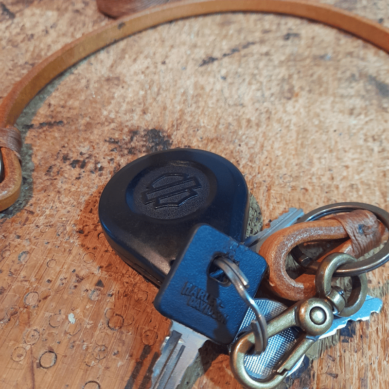 Image of Leather lanyard