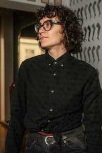 Image 3 of Camicia pied de poule velluto