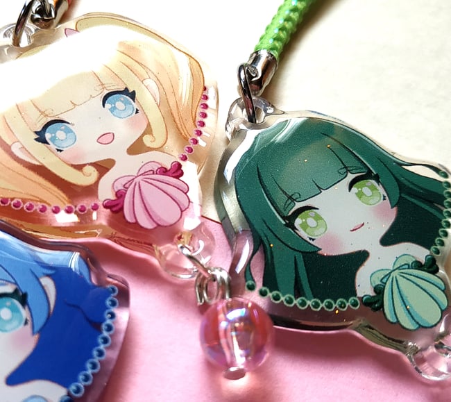 ✦ Mermaid Melody: Pichi Pichi Pitch Glitter acrylic charms ✦
