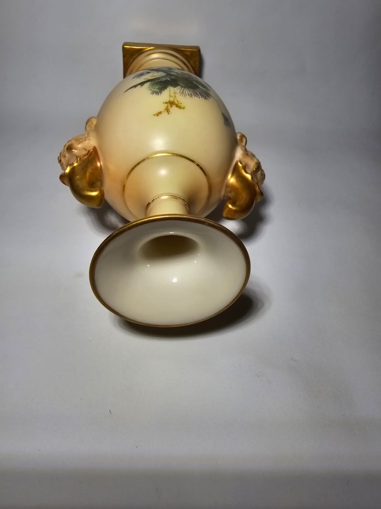 Image of Royal Worcester Vase with Mask Boss Handles #2