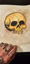 Original watercolor skull #3