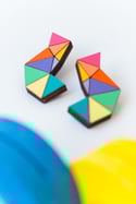 Pendientes hiruki arcoirirs