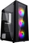 Gaming PC Computer Mini Tower Case M/ATX Tempered Glass