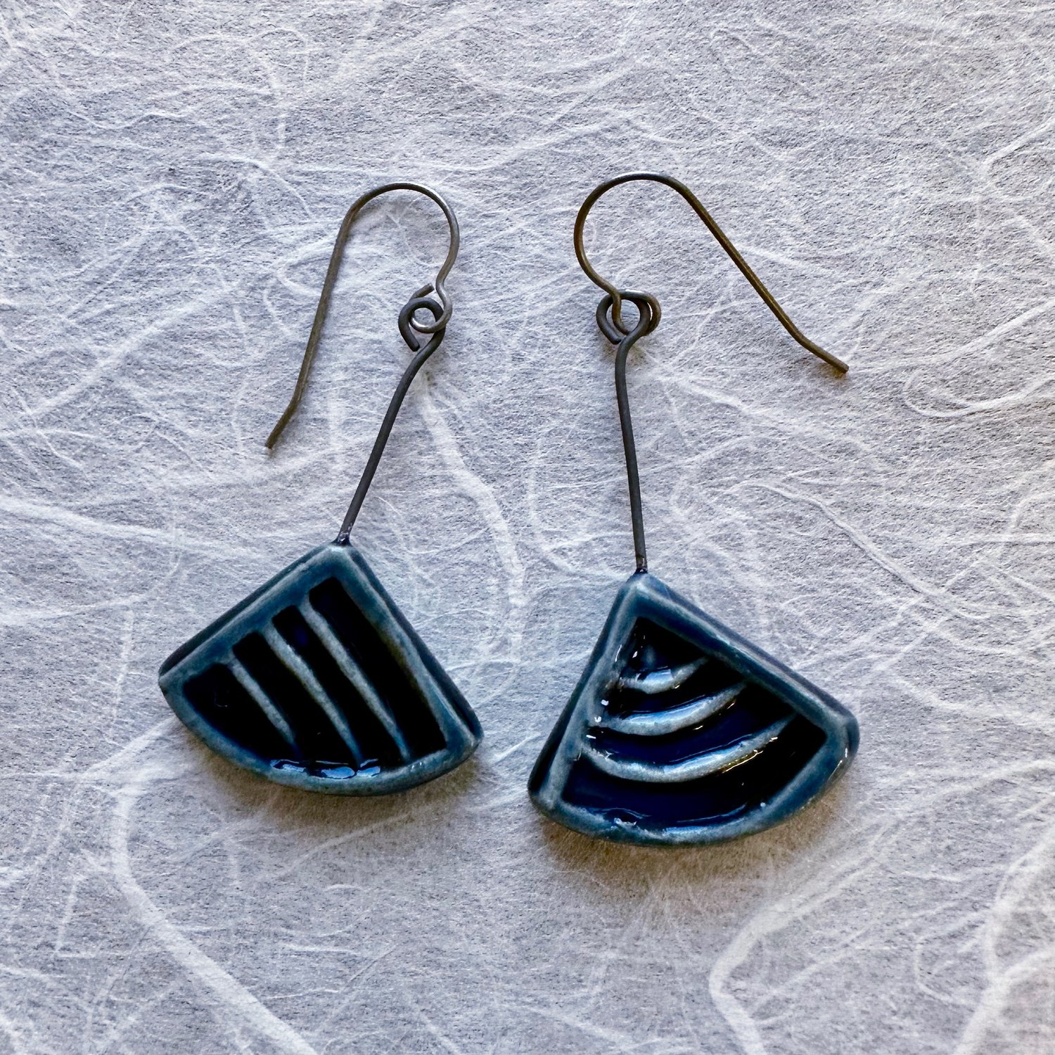 Image of Blue Celadon Geometric Earrings