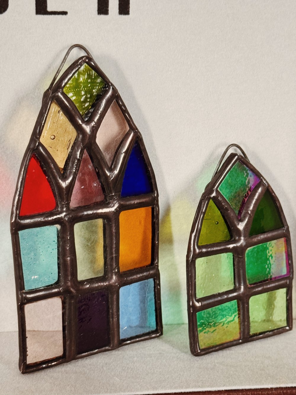 Multicolor mini stained glass window 