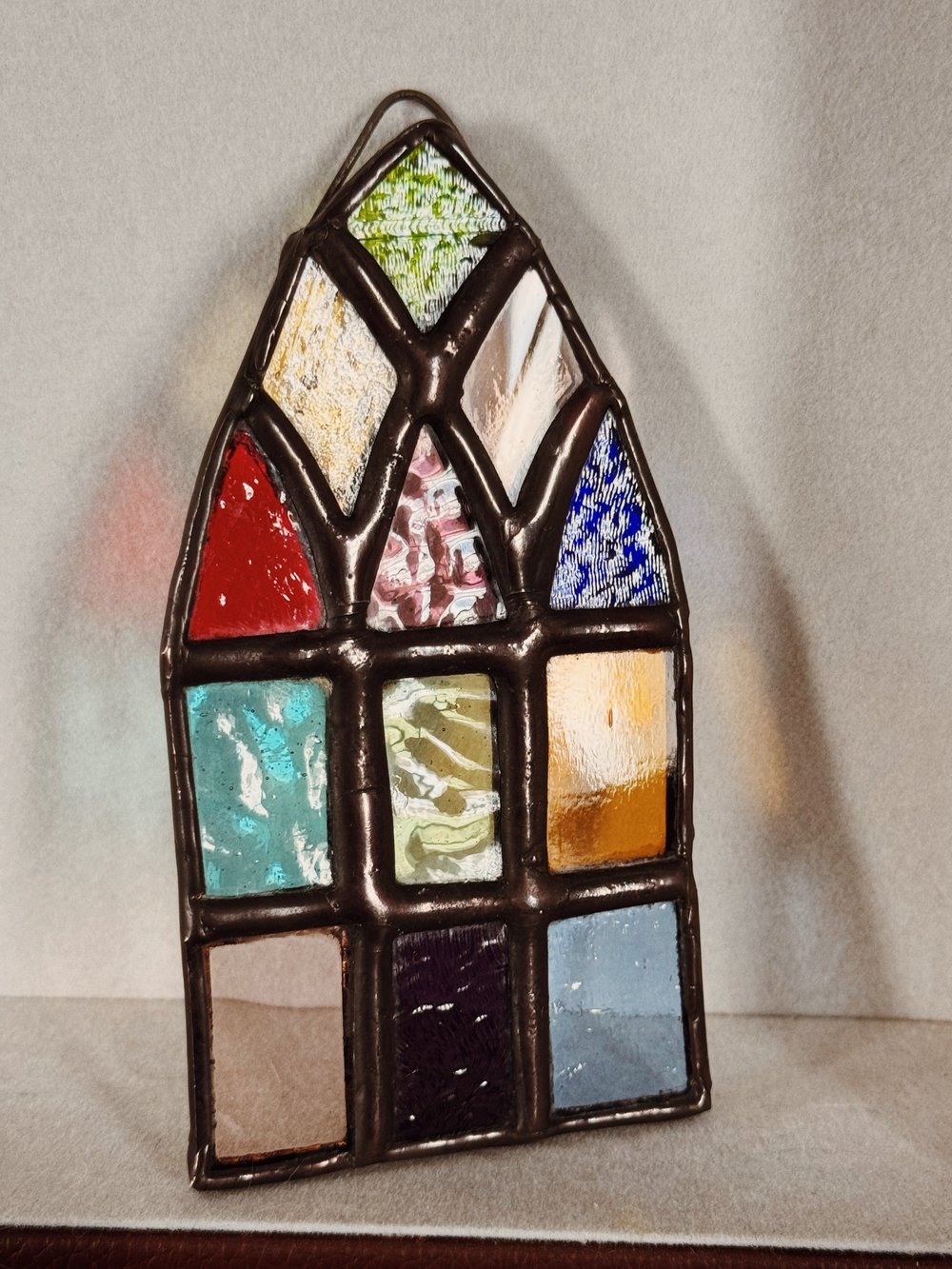 Multicolor mini stained glass window 