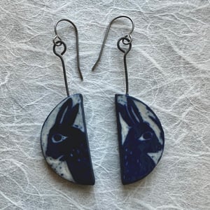 Image of Cobalt Rabbit Earrings