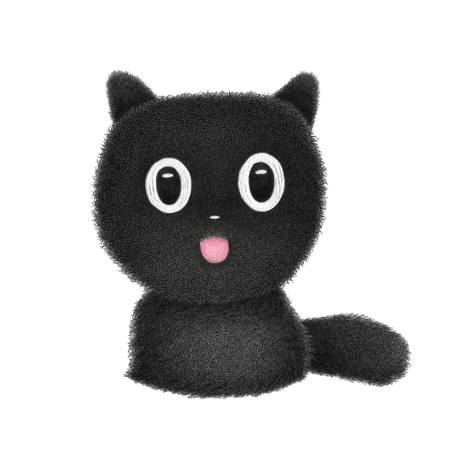 Image of Bleppy plush original drawing 