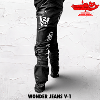 Image 4 of Wonder Jeans V-1 ( Black Waxed Denim)