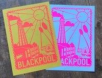 Image 1 of A4 original Risograph print of Blackpool