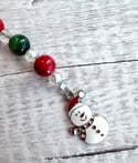 Mini Fobs/Natural Stone Red Turquoise/Green Tigers Eye/Snowman